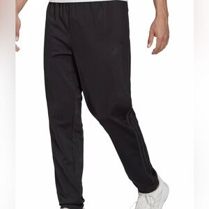Adidas Men's Black Essentials 3 Stripe Track Pants